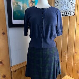 Plaid Green and Blue Women's Skirt